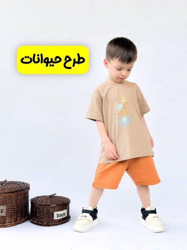 تیشرت شلوارک دلفین و حیوانات هورس کد1216 - تصویر 7