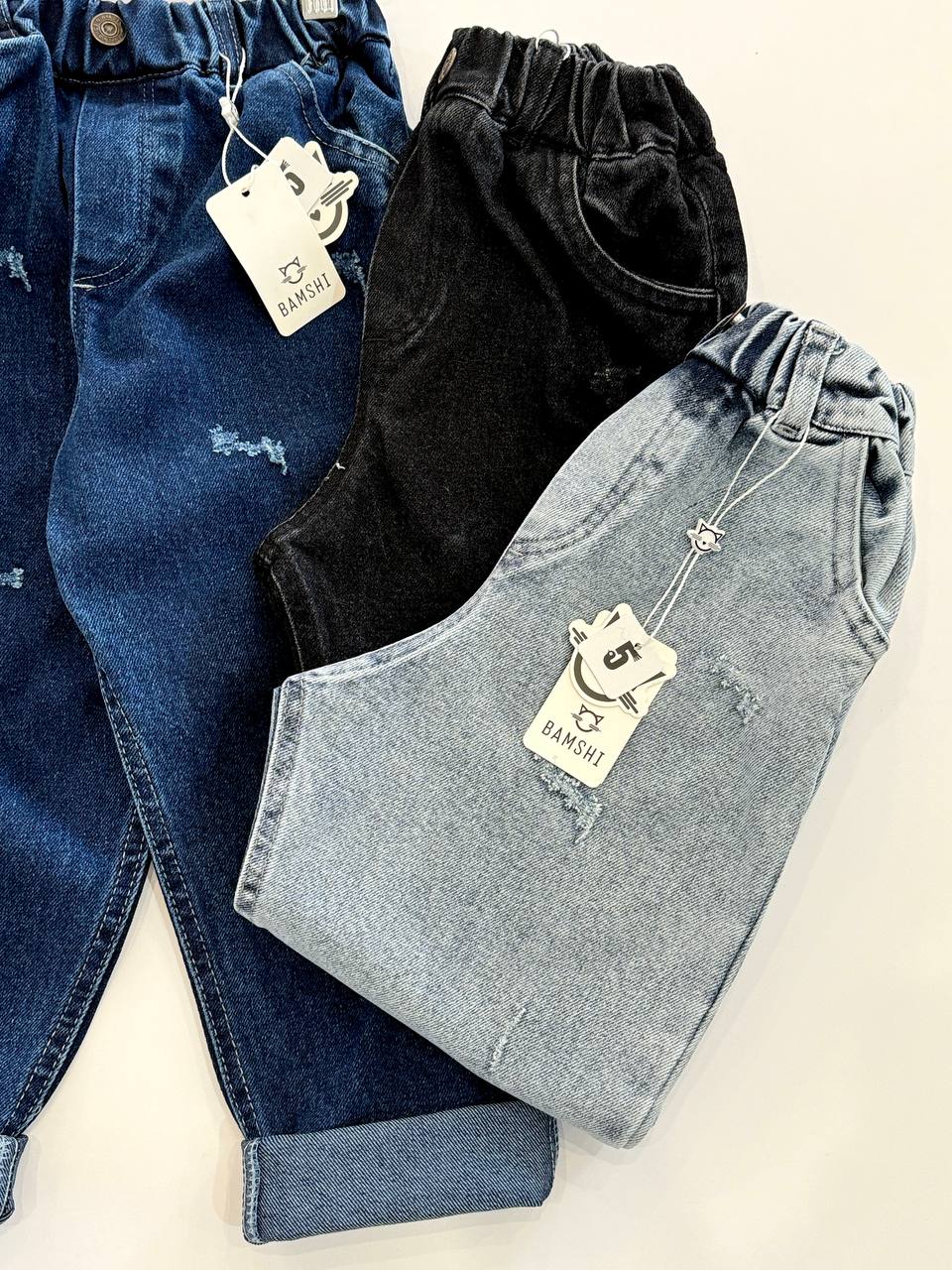 شلوار جین مام فیت بامشی کد1295 - تصویر 2