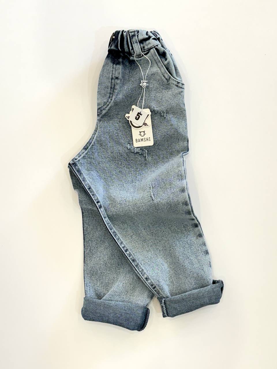 شلوار جین مام فیت بامشی کد1295 - تصویر 6