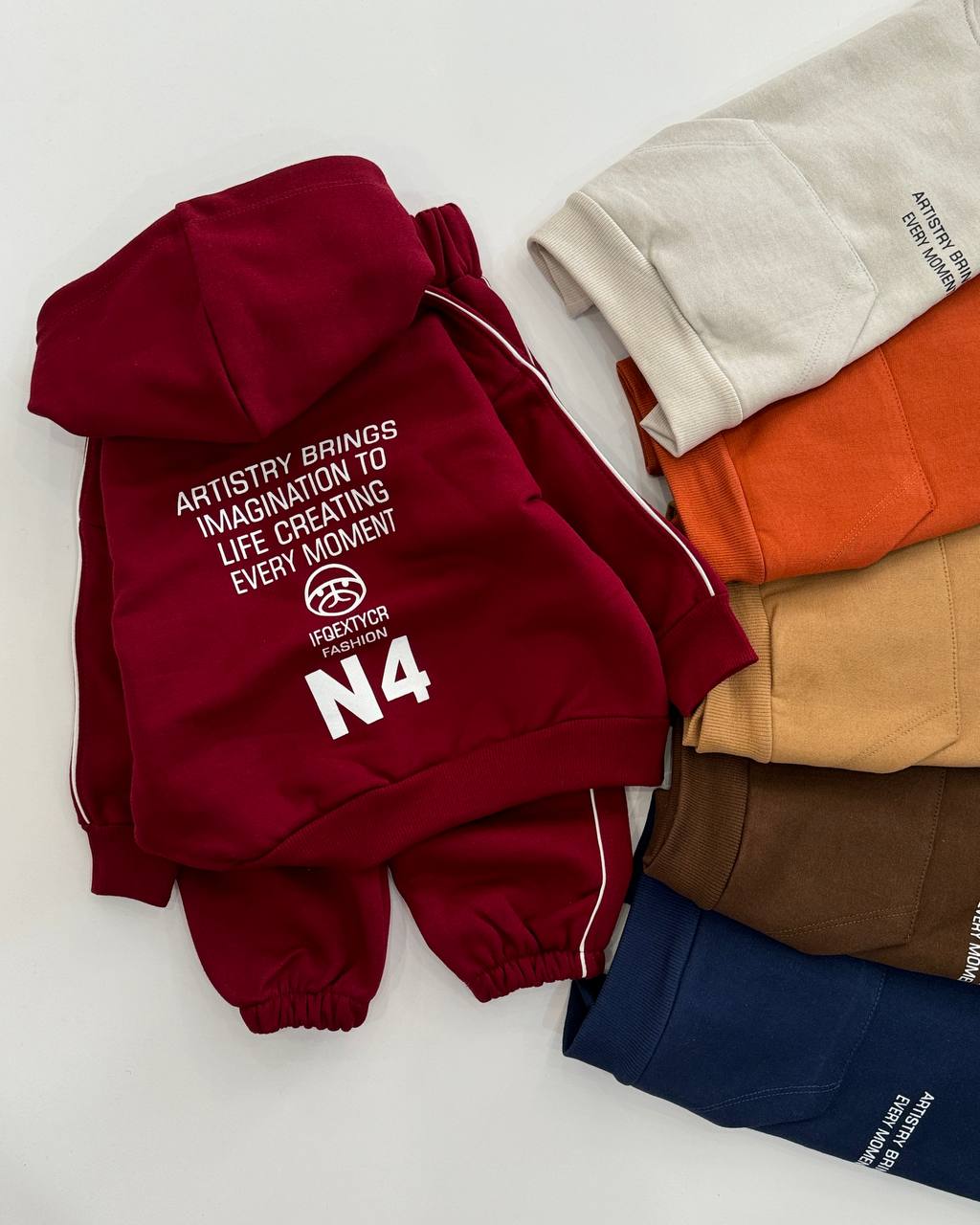 هودی شلوار سه نخ کرکی کوچین کد 1305