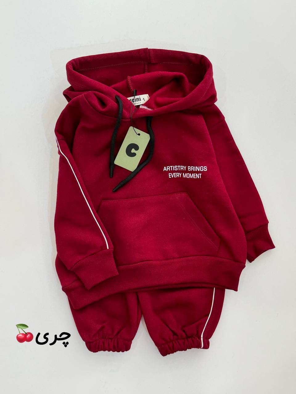 هودی شلوار سه نخ کرکی کوچین کد 1305 - تصویر 7