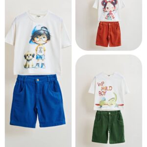 تیشرت شلوارک کتان پایون کد1355