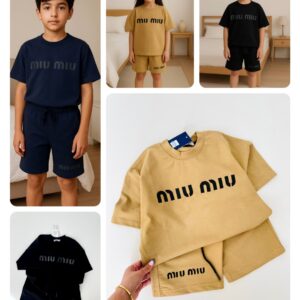 ست تیشرت شلوارک دورس(ماکان) miu miu کد 1390